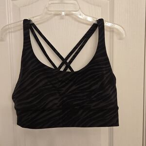 lululemon athletica Black Zebra Print Sports Bra